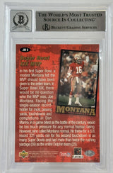 1995 Collector's Choice Joe Montana Chronicles #JM5  Auto San Francisco 49ers BAS Autograph 10 Image 2