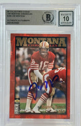 1995 Collector's Choice Joe Montana Chronicles #JM4  Auto San Francisco 49ers BAS Autograph 10 Image 1