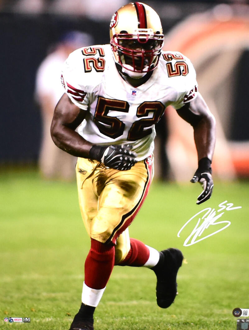 Patrick Willis Autographed San Francisco 49ers 16x20 Close Up Photo- Beckett W Hologram *White Image 1