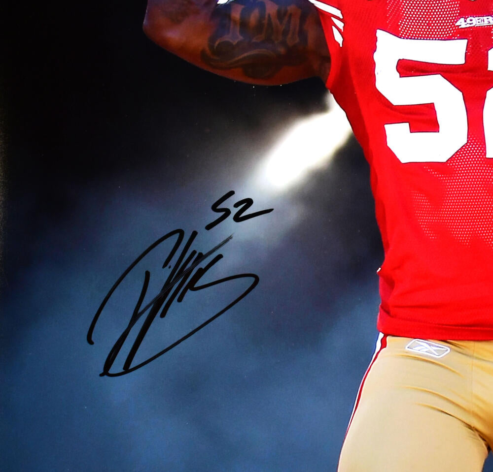 Patrick Willis Autographed San Francisco 49ers 16x20 Flexing Photo- Beckett W Hologram *Black Image 2