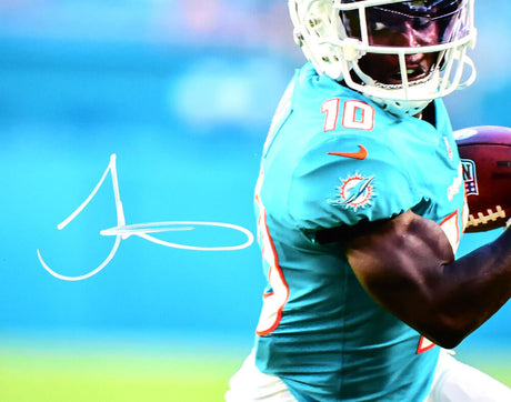 Tyreek Hill Autographed Miami Dolphins 16x20 Teal Jersey Photo- Beckett W Hologram *White Image 2