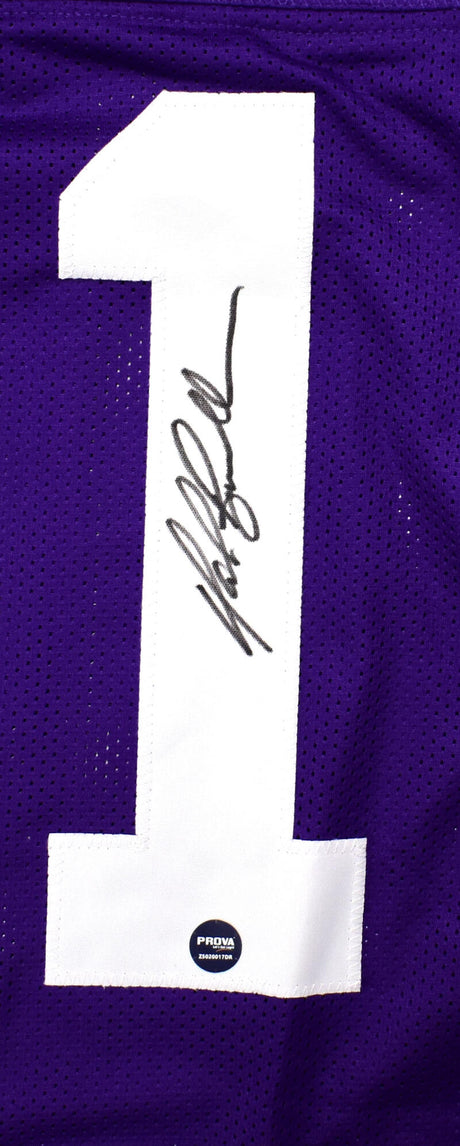 Mark Brunell Autographed Purple College Style Jersey - Prova *Black Image 2