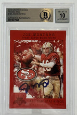 2015 Gridirons Kings Framed Red #196 Joe Montana Auto San Francisco 49ers BAS Autograph 10 Image 1