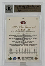 1999 Upper Deck Century Legends #118 All Pro Rewind Joe Montana Auto San Francisco 49ers BAS Autograph 10 Image 2