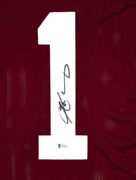 Kyler Murray Autographed Crimson College Style Jersey - Beckett W *Black Image 2