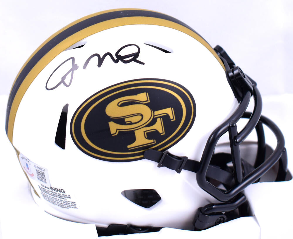 Joe Montana Autographed San Francisco 49ers Lunar Speed Mini Helmet- Beckett Hologram *Black Image 1