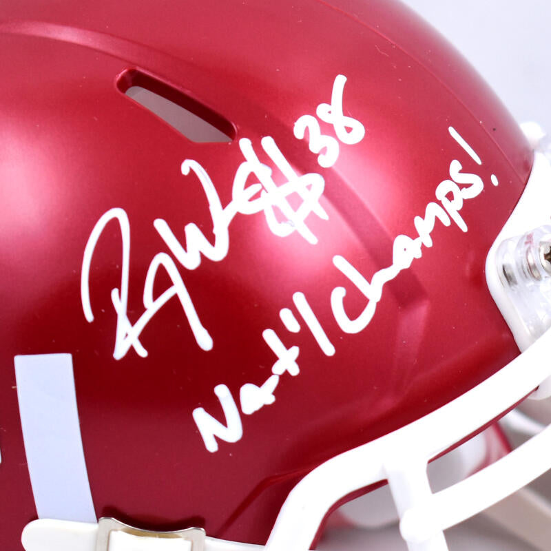 Roy Williams Autographed Oklahoma Sooners Speed Mini Helmet w/Natl Champs - Beckett W Hologram *White Image 2