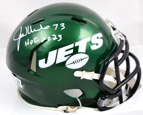 Joe Klecko Autographed New York Jets Speed Mini Helmet w/HOF-Beckett W Hologram *White Image 1