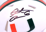 Santana Moss Autographed Miami Hurricanes Speed Mini Helmet-Beckett W Hologram *Black Image 2