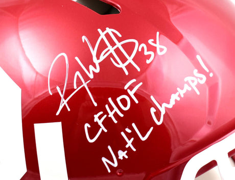 Roy Williams Autographed Oklahoma Sooners F/S Speed Authentic Helmet w/2 Inscriptions- Beckett W Hologram *White Image 2