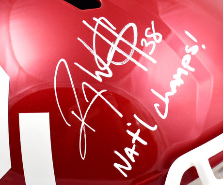 Roy Williams Autographed Oklahoma Sooners F/S Speed Helmet w/Natl Champs-Beckett W Hologram *White Image 2