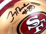 Jerry Rice Autographed San Francisco 49ers Speed Mini Helmet- Fanatics *Black Image 2