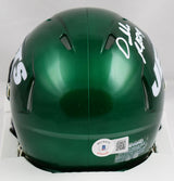 Darrelle Revis Autographed New York Jets Speed Mini Helmet - Beckett W Hologram *White Image 3