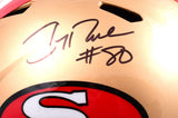 Jerry Rice Autographed San Francisco 49ers F/S 64-95 Speed Helmet - Fanatics *Black Image 2