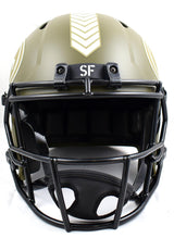 Jerry Rice Autographed San Francisco 49ers F/S Salute to Service Speed Helmet - Fanatics *Gold Image 4