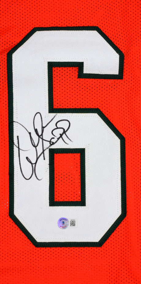 Warren Sapp Autographed Orange College Style Jersey - Beckett W Hologram *Black Image 2