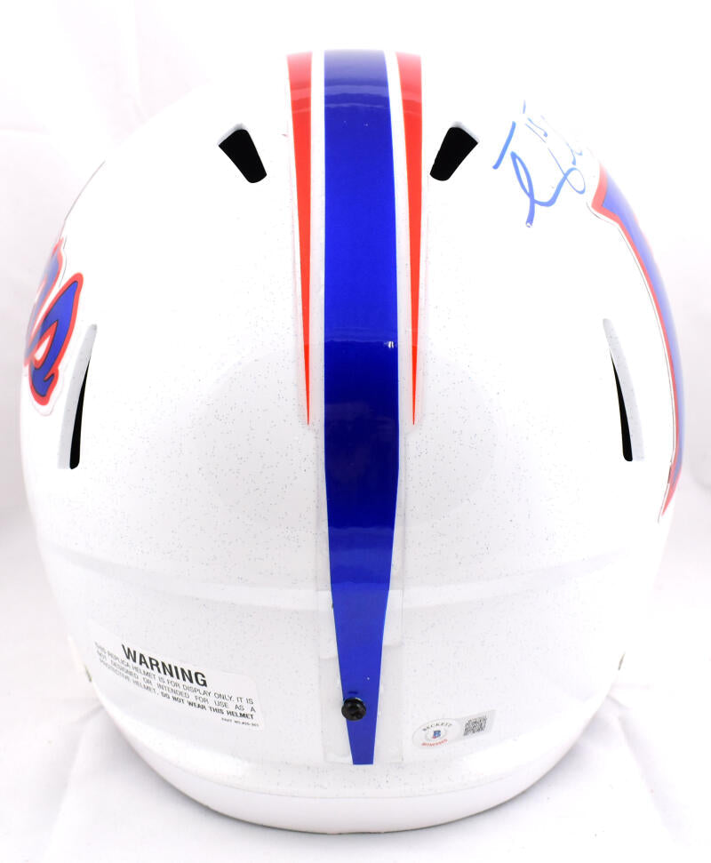 Tim Tebow Autographed Florida Gators F/S White Alt Speed Helmet - Beckett W Hologram *Blue *DAMAGED Image 3