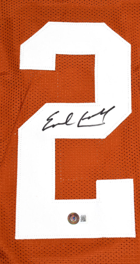 Earl Campbell Autographed Orange College Style Jersey  - Beckett W Hologram *Black Image 2