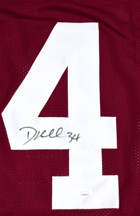 Dante Hall Autographed Maroon College Style Jersey - JSA W *Black Image 2