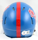 A.J. Brown Autographed Ole Miss Rebels Speed Mini Helmet- Beckett W Hologram *White Image 3