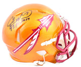 Charlie Ward Autographed Florida State Seminoles Flash Speed Mini Helmet w/93 Heisman-Beckett W Hologram *Black Image 1