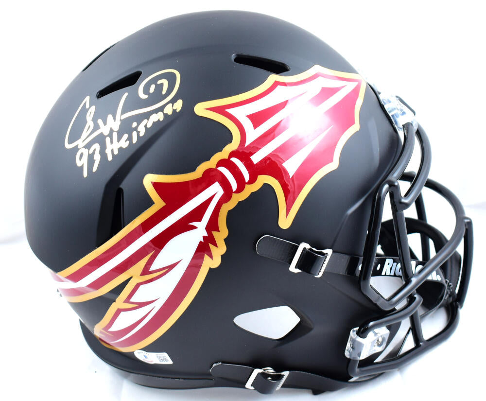 Charlie Ward Autographed Florida State Seminoles F/S Amp Speed Helmet W/Heisman- Beckett W Hologram *Gold Image 1