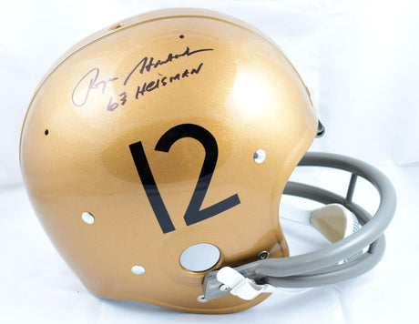 Roger Staubach Autographed Navy Midshipmen TK Helmet w/ Heisman - Beckett W Hologram *Black Image 1