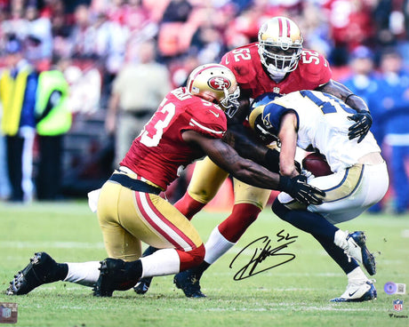 Patrick Willis Autographed San Francisco 49ers Tackle 16x20 Photo-Beckett W Hologram *Black Image 1