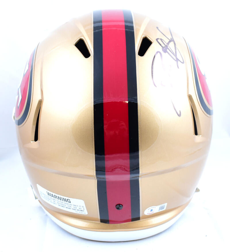 Deion Sanders Autographed San Francisco 49ers F/S 96-08 Speed Helmet-Beckett W Hologram *Black Image 3