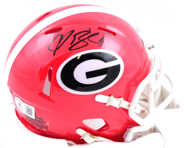 Champ Bailey Autographed Georgia Bulldogs Speed Mini Helmet-Beckett W Hologram *Black Image 1