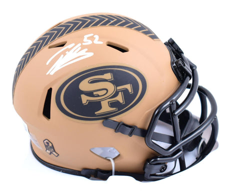 Patrick Willis Autographed 49ers Salute to Service 2023 Speed Mini Helmet-Beckett W Hologram *White Image 1