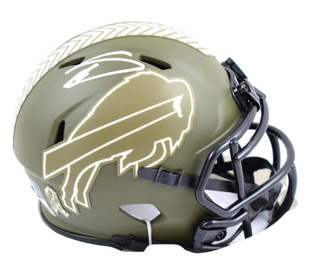 Stefon Diggs Autographed Buffalo Bills Salute to Service Speed Mini Helmet-Beckett W Hologram *White Image 1