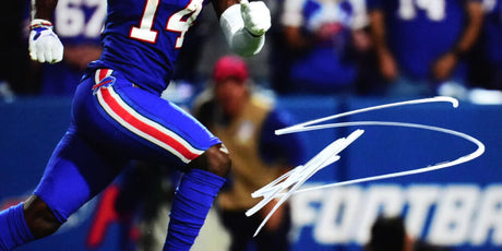 Stefon Diggs Autographed Buffalo Bills 8x10 Looking Up Photo-Beckett W Hologram *White Image 2