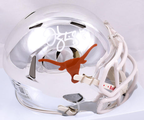 Jordan Shipley Autographed Texas Longhorns Chrome Speed Mini Helmet-Beckett W Hologram *White Image 1