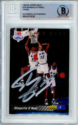 1992-93 Upper Deck #1B Shaquille O'neal Trade RC Orlando Magic BAS Autograph 10   Image 1