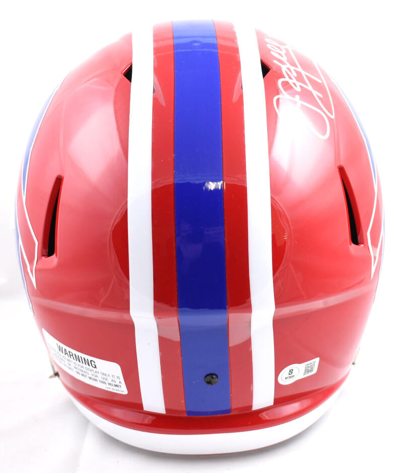 Jim Kelly Autographed Buffalo Bills F/S 87-01 Speed Helmet-Beckett W Hologram *White Image 4