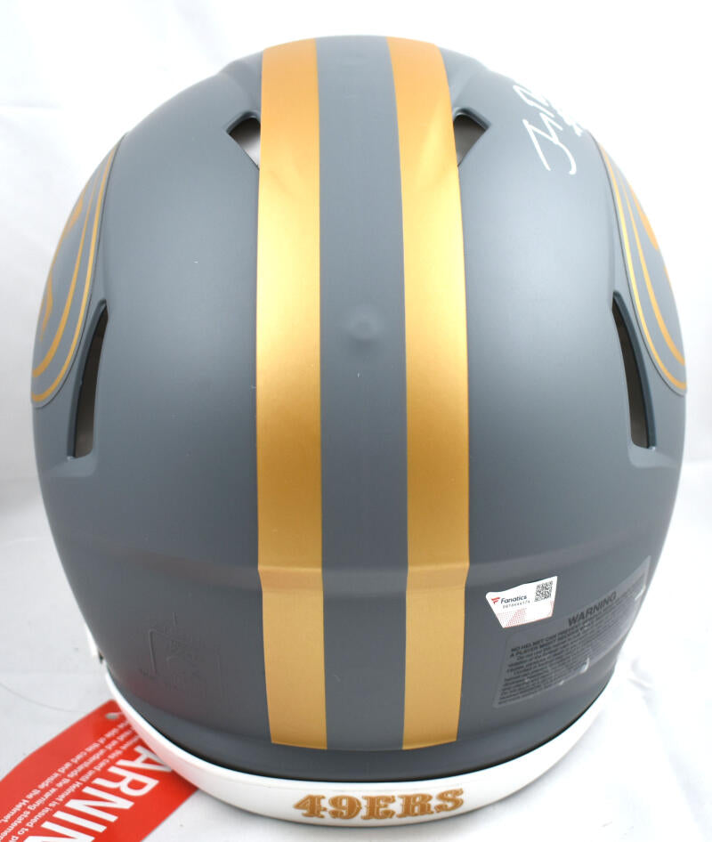 Jerry Rice Autographed San Francisco 49ers F/S Slate Speed Authentic Helmet - Fanatics *White Image 4