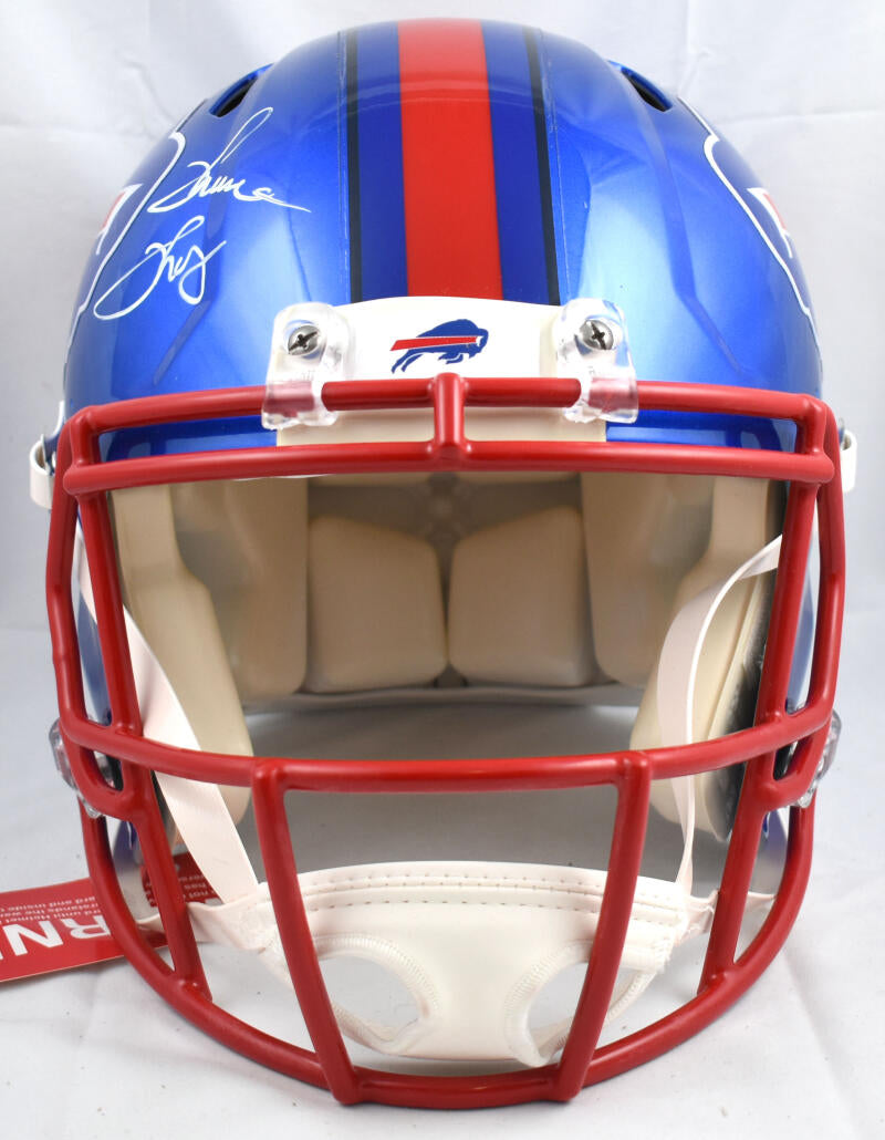 Andre Reed Jim Kelly Thurman Thomas Autographed Buffalo Bills F/S Flash Speed Authentic Helmet - Beckett W Hologram  Image 5