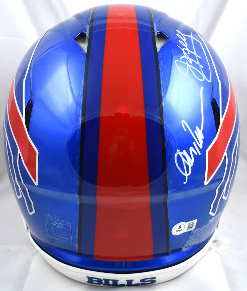 Andre Reed Jim Kelly Thurman Thomas Autographed Buffalo Bills F/S Flash Speed Authentic Helmet - Beckett W Hologram  Image 6