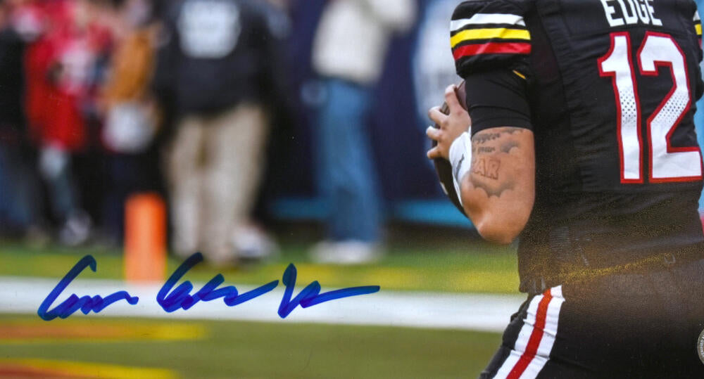 Cameron Edge Autographed Maryland Terps 8x10 Back View Photo-Beckett W Hologram *Blue Image 2