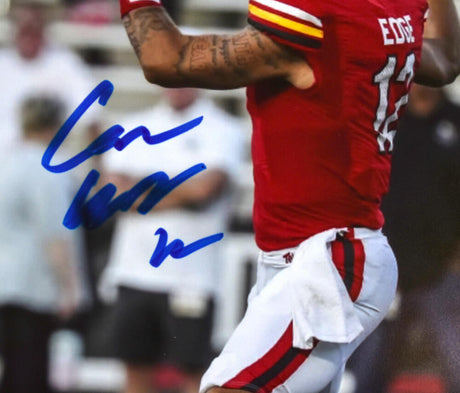 Cameron Edge Autographed Maryland Terps 8x10 Passing Photo-Beckett W Hologram *Blue Image 2