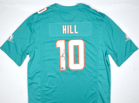 Tyreek Hill Autographed Miami Dolphins Nike Teal Game Jersey-Beckett W Hologram *Black Image 1