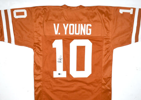 Vince Young Autographed Orange College Style Jersey - Beckett W Hologram *Black Image 1