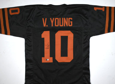 Vince Young Autographed College Black Style Jersey - Beckett W Hologram *Black Image 1