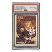 Larry Robinson Signed 1991 Pinnacle #382 Los Angeles Kings Hockey Card PSA/DNA - Sports Integrity