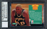 Dennis Rodman Autographed 1994-95 Fleer League Leader Card #7 San Antonio Spurs Auto Grade 10 Beckett BAS #12518893