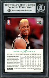 Dennis Rodman Autographed 1993-94 Skybox Card #280 San Antonio Spurs Signed In Blue Beckett BAS #12518375