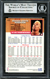 Dennis Rodman Autographed 1993-94 Hoops Card #405 San Antonio Spurs Beckett BAS Stock #184896