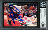 Dennis Rodman Autographed 1998-99 Fleer Ultra Card #80 Chicago Bulls Beckett BAS #12517201