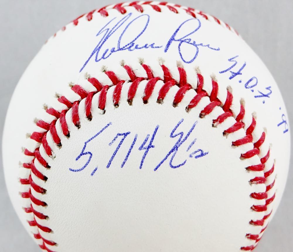 Nolan Ryan Autographed Rawlings OML Baseball W/ 3 Inscriptions- AIV Hologram